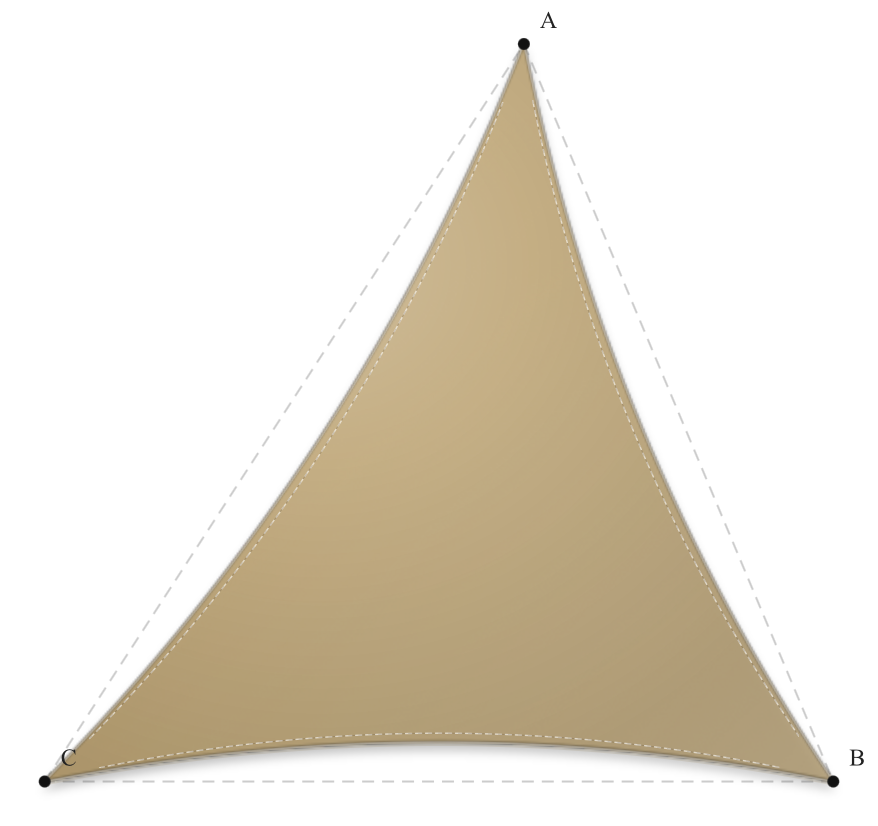 Voile d'ombrage - Forme Triangle - Sable du désert (704 AustralMesh)