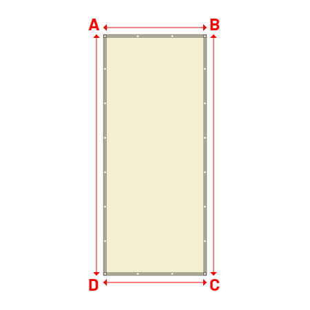 Bâche Rectangle en AustralMesh - Toile d'ombrage ajourée Naturel (759 AustralMesh) - 1.50x3.50m