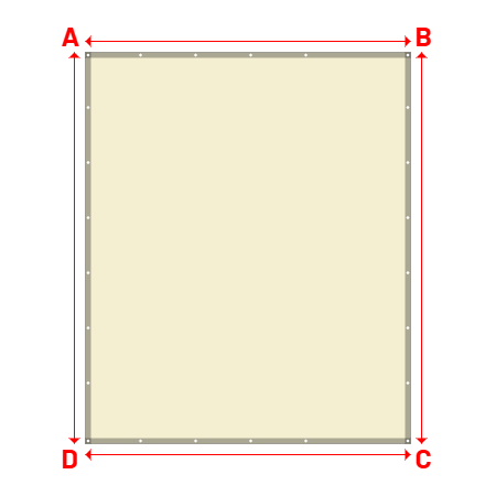 Bâche Rectangle en AustralMesh - Toile d'ombrage ajourée Naturel (759 AustralMesh) - 2.95x3.55m