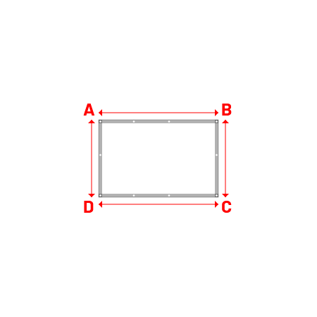 Bâche Rectangle en Protect 670 : La référence en matière de protection étanche Blanc RAL 9016 - 1.70x1.10m