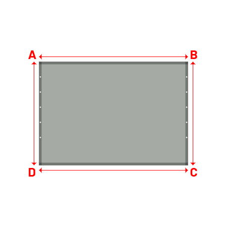 Bâche Rectangle en Protect 670 : La référence en matière de protection étanche Gris clair RAL 7038 - 2.95x2.05m