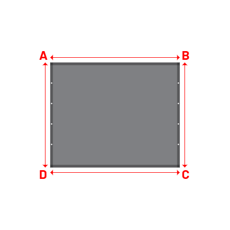 Bâche Rectangle en CoverEco 640 : une bâche simple & efficace Ecolac 640 - 7196 (RAL 7037) - 2.53x2.05m