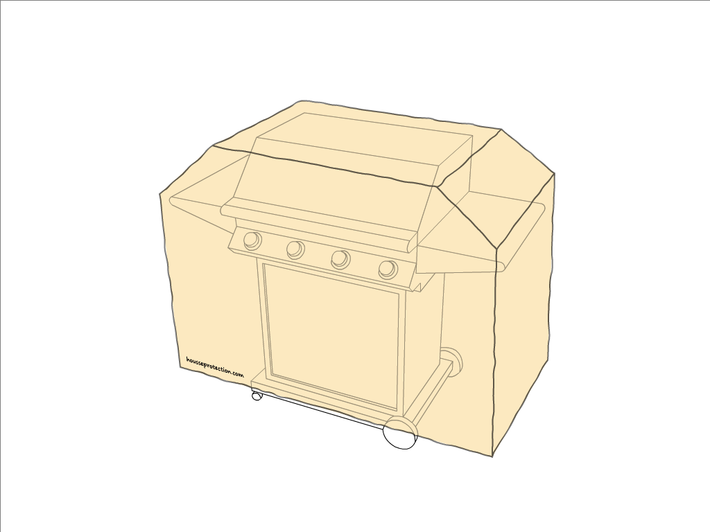 Housse de barbecue Campingaz Campingaz Barbecue à gaz Series 4 Classic LXSD Plus en Protect 670 : La référence en matière de protection étanche Beige ral 1015