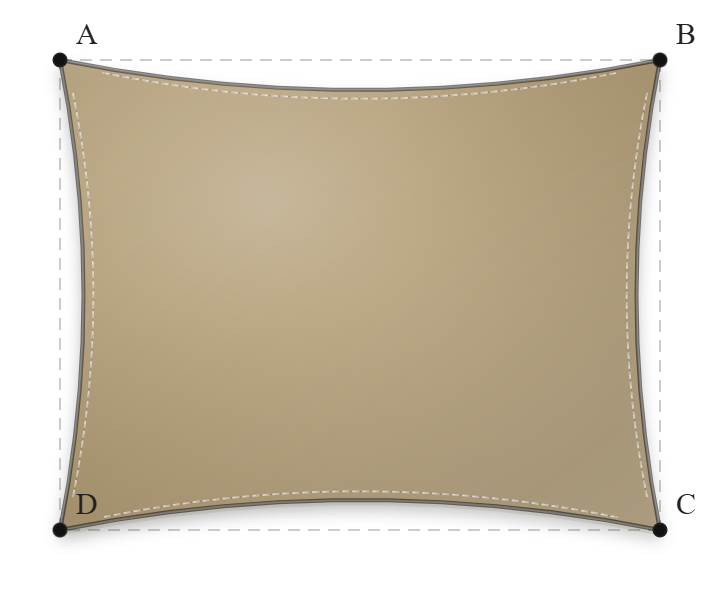 Voile d'ombrage - Forme Rectangle - Poivre 92-2012