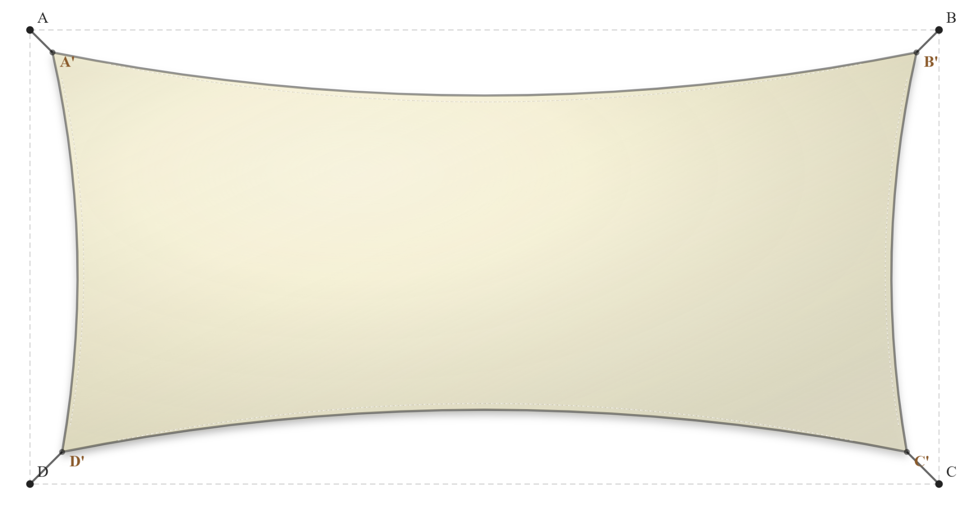 Voile d'ombrage - Forme Rectangle - Naturel (759 AustralMesh)