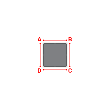 Bâche Rectangle en CoverEco 640 : une bâche simple & efficace Ecolac 640 - 7196 (RAL 7037) - 1.00x1.00m