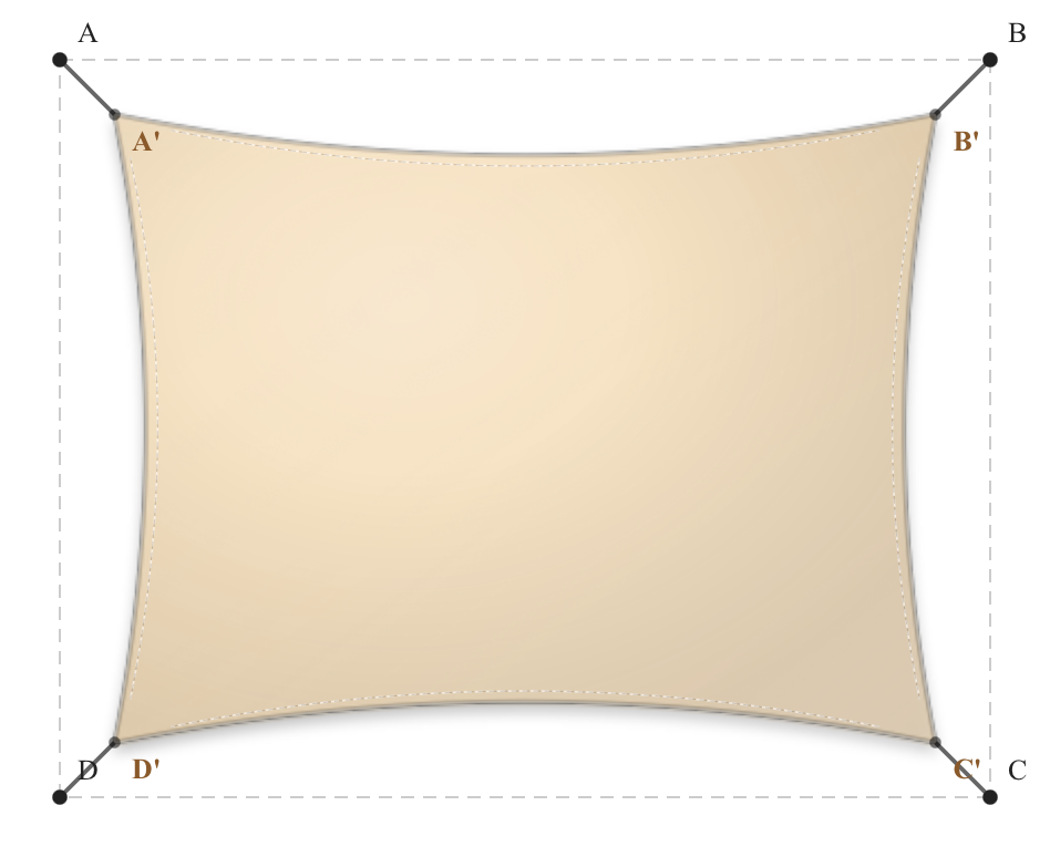 Voile d'ombrage - Forme Rectangle - Vanille 96-8861