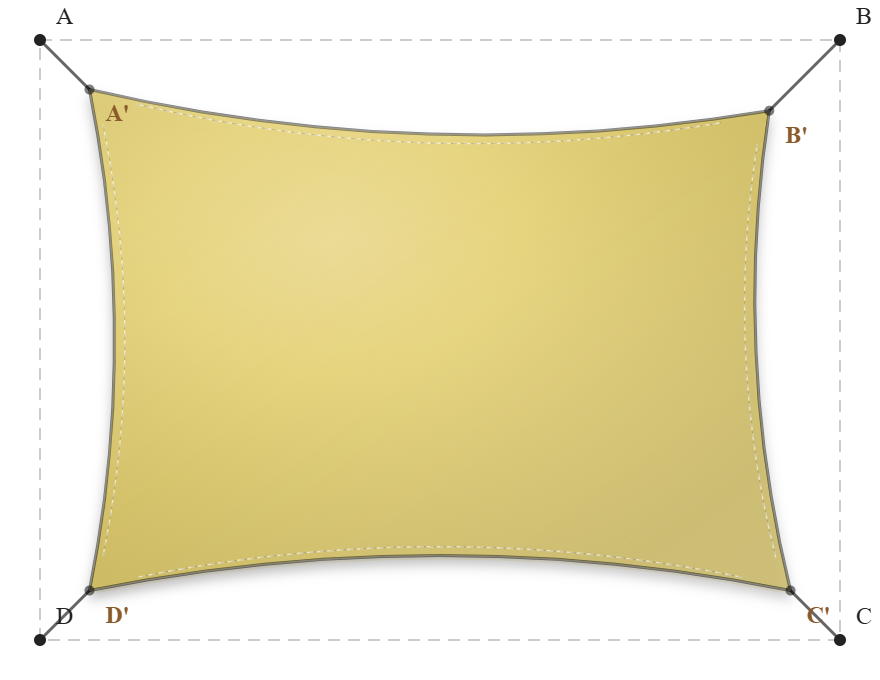 Voile d'ombrage - Forme Rectangle - Citron - 502V3-50674C