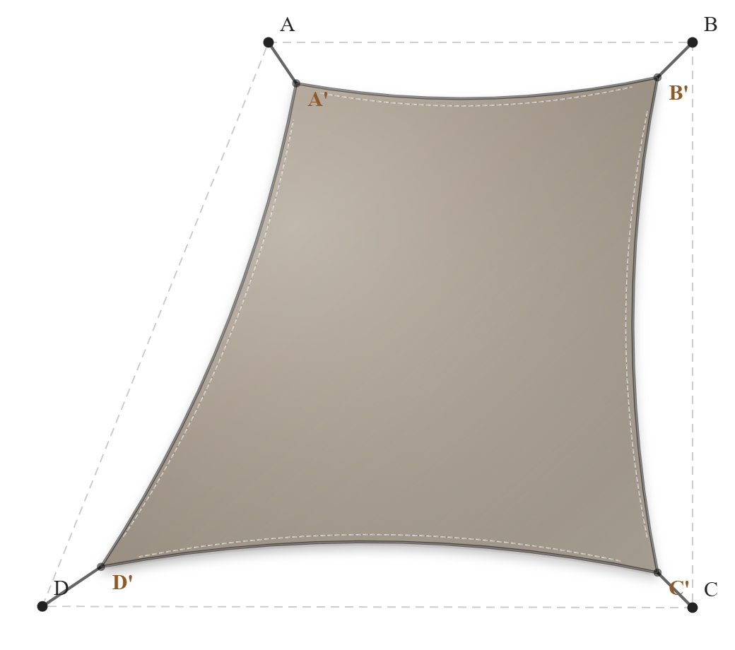 Voile d'ombrage - Forme Trapèze - Taupe 96-50850