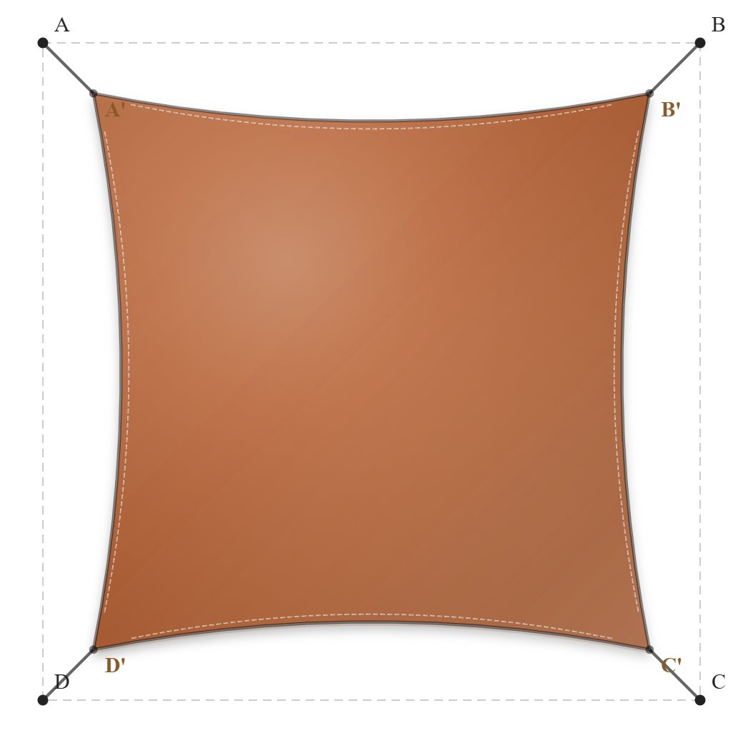 Voile d'ombrage - Forme Carrée - Caramel 96-50261