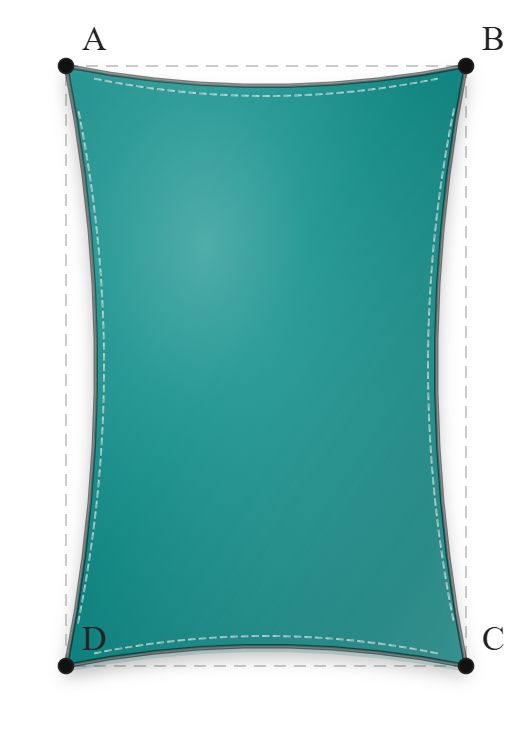 Voile d'ombrage - Forme Rectangle - Aqua marine 287