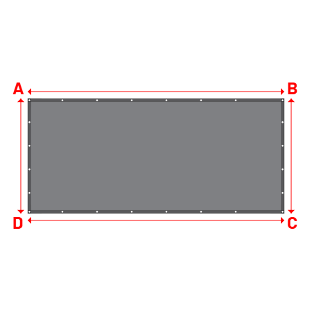Bâche Rectangle en CoverEco 640 : une bâche simple & efficace Ecolac 640 - 7196 (RAL 7037) - 3.80x1.70m