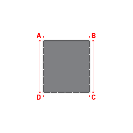Bâche Rectangle en CoverEco 640 : une bâche simple & efficace Ecolac 640 - 7196 (RAL 7037) - 1.60x1.80m