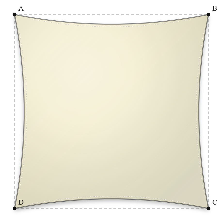 Voile d'ombrage - Forme Carrée - Naturel (759 AustralMesh)
