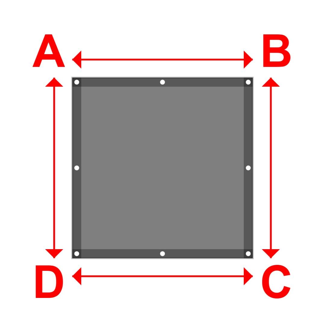 Bâche ignifugée M2 sur mesure 100 × 100 cm – Hydris
