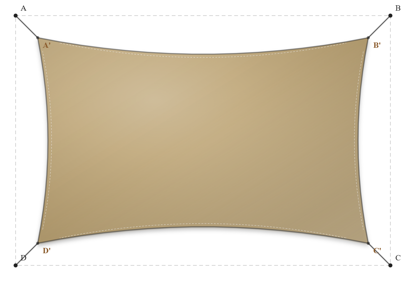 Voile d'ombrage - Forme Rectangle - Sable du désert (704 AustralMesh)