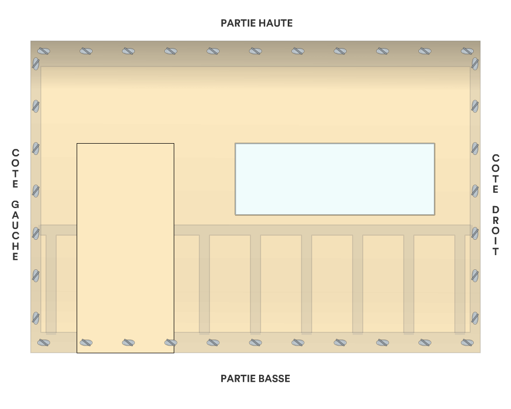 Bâche de façade pour mobil-home