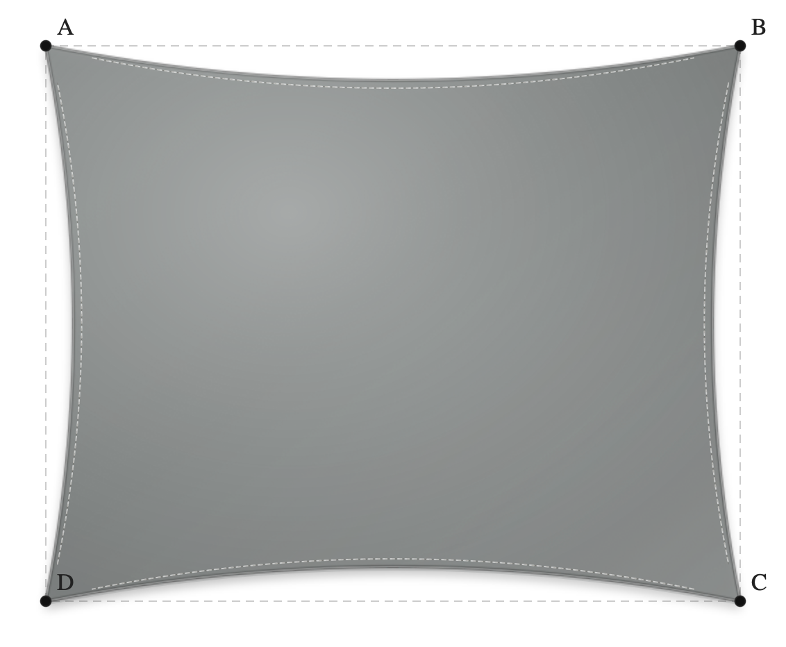 Voile d'ombrage - Forme Rectangle - Gris Acier (648 AustralMesh)