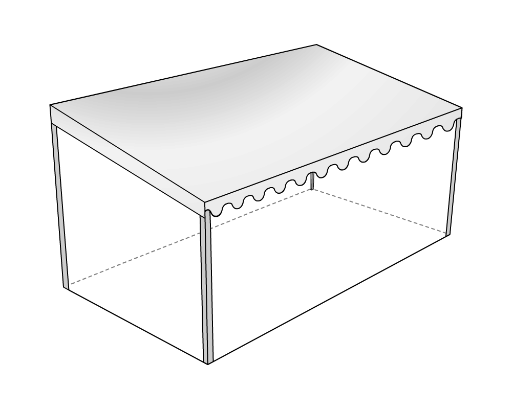 Bâche de toit pour terrasse de mobil-home