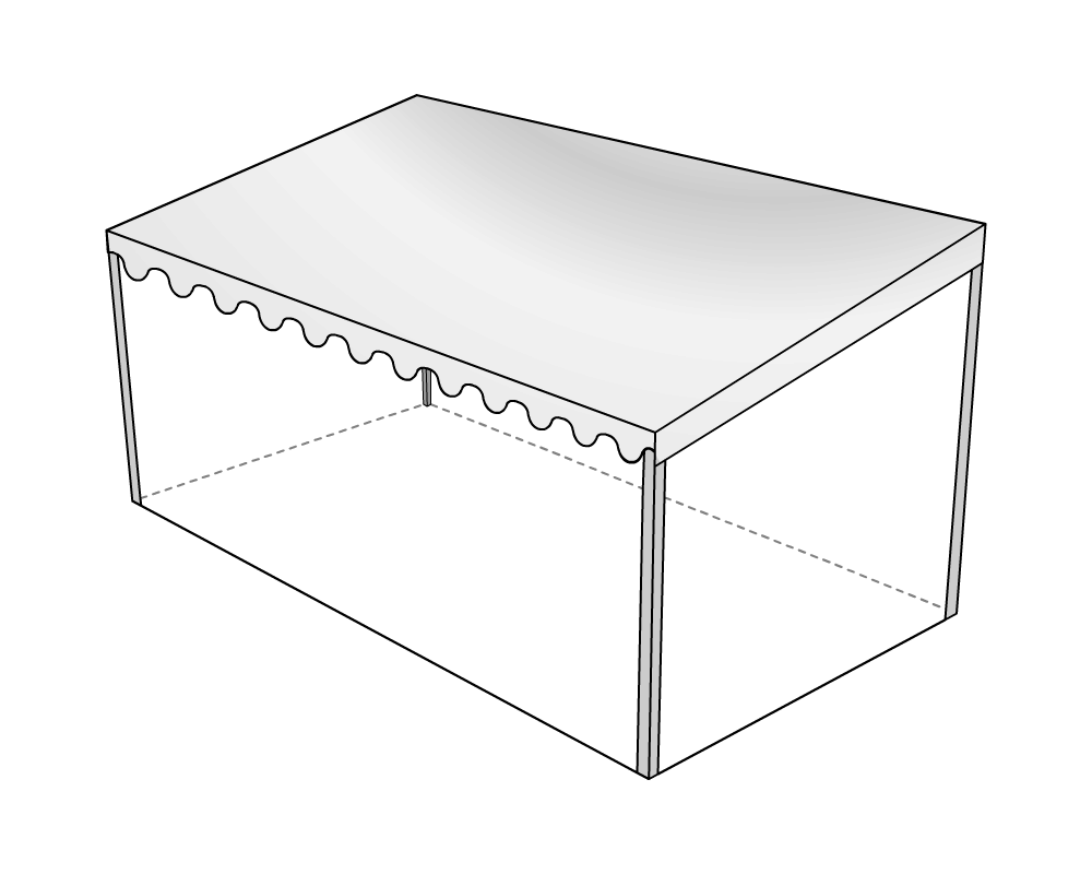 Bâche de toit pour terrasse de mobil-home